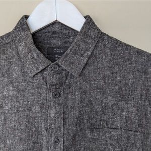 COS Light Gray Medium Button Down Shirt